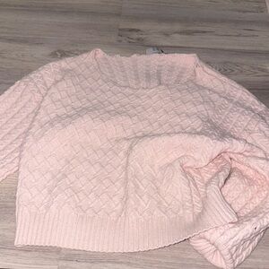 Pink Cable Knit Sweater